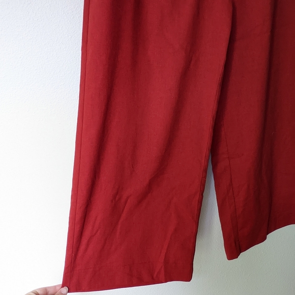 Blu Pepper Wide Leg Cinnamon Pants with Floral Embroidery - Picture 2 of 7